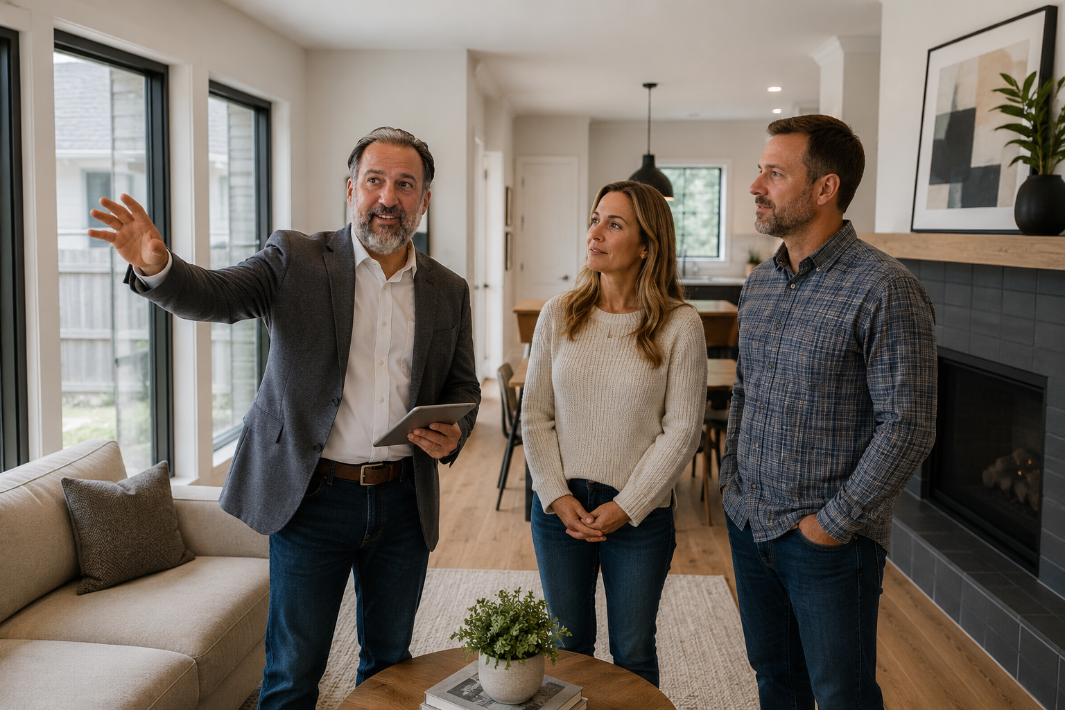 Modern Home Consultation with Denver Realtor and Clients Modern Home Consultation with Denver Realtor and Clients
